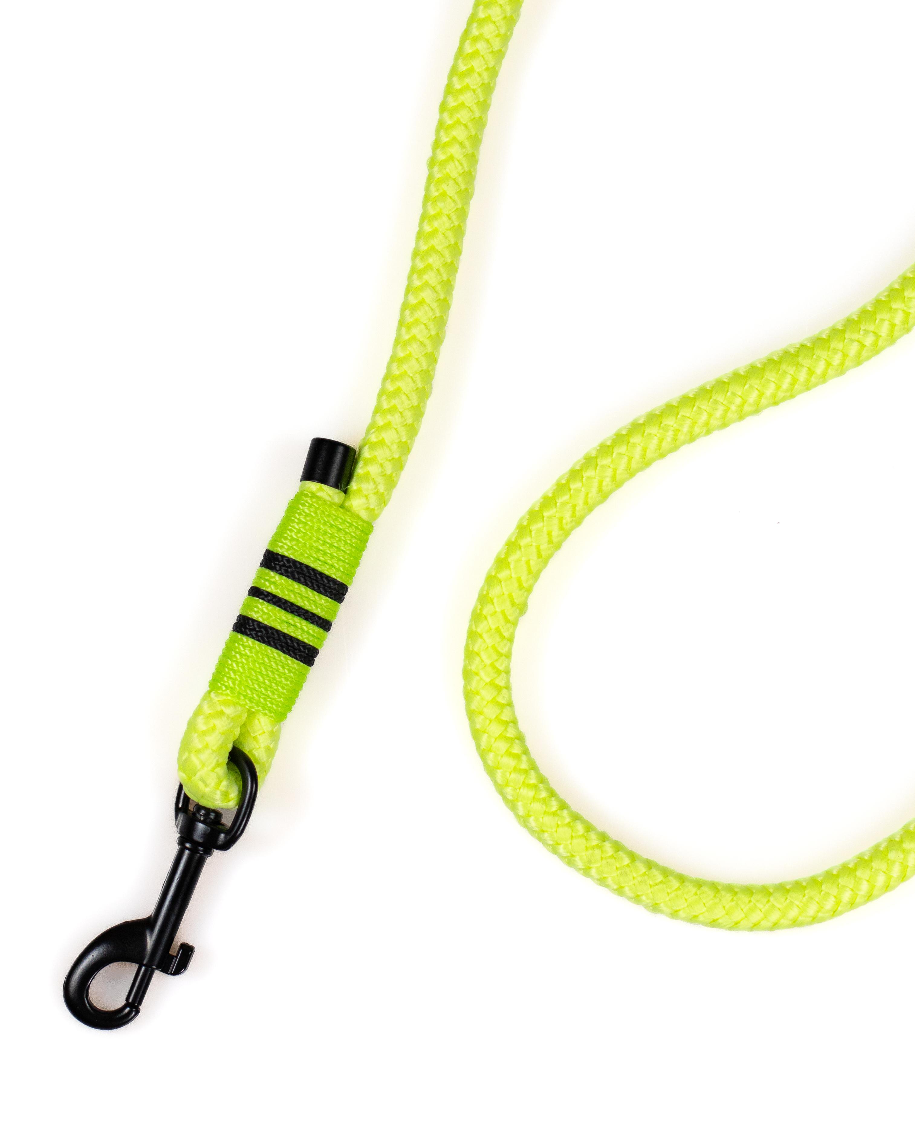 Smycz linowa miejska Wuruki Neon Lime